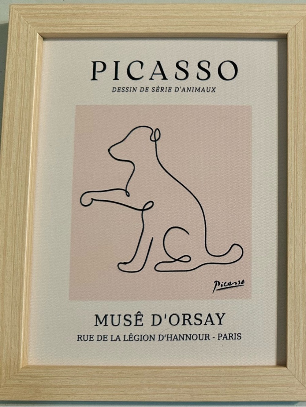 Picasso-Inspired Dog Art Print - French art museum theme